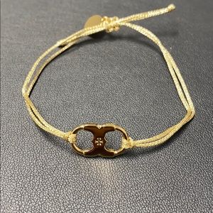 Tory Burch NEW adjustable gold bracelet w/ logo
